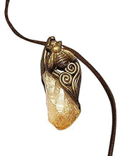 Load image into Gallery viewer, Gold Honey Bee Crystal Necklace | Citrine or Labradorite Stone | Queen, Bumble Bee Lovers Gifts