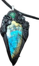 Load image into Gallery viewer, Soul Retrieval Shaman Necklace | Blue Labradorite Pendant | Shamanic Healing Jewelry Tools