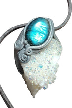 Load image into Gallery viewer, Arcturian Starseed Necklace | Angel Aura Quartz & Labradorite Pendant | Arcturus Galaxy Origins Jewelry