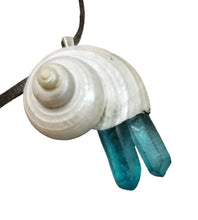 Load image into Gallery viewer, Mermaid Voice, Seashell Necklace Pendant | Sea Witch, Siren, Selkie Crystal Jewelry