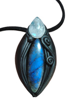 Load image into Gallery viewer, Lemurian, Star Seed Crystal Necklace | Land of Mu Labradorite Awakening Jewelry