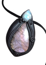 Load image into Gallery viewer, Lemurian, Star Seed Crystal Necklace | Land of Mu Labradorite Awakening Jewelry