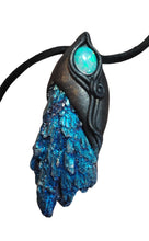 Load image into Gallery viewer, Dragons Breath, Mexican Fire Opal and Aura Kyanite Necklace. Mythical Jewelry