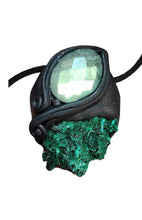 Load image into Gallery viewer, Heart of the Shaman Necklace | Raw Malachite Labradorite Pendant | Shamanic Tools Jewelry