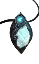 Load image into Gallery viewer, PREORDER Sirian Starseed Necklace | Raw Blue Hemimorphite Specimen Pendant | Sirius Constellation Ascension Jewelry