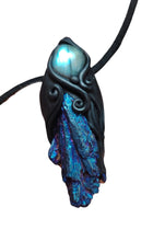 Load image into Gallery viewer, PREORDER Andromedan. Kyanite Crystal Pendant Labradorite Necklace | Starseed Andromeda Origins Jewelry
