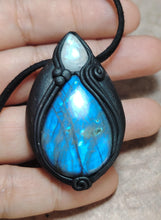 Load image into Gallery viewer, Lemurian, Star Seed Crystal Necklace | Land of Mu Labradorite Awakening Jewelry