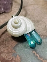 Load image into Gallery viewer, Mermaid Voice, Seashell Necklace Pendant | Sea Witch, Siren, Selkie Crystal Jewelry