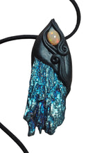 Load image into Gallery viewer, Dragons Breath, Mexican Fire Opal and Aura Kyanite Necklace. Mythical Jewelry