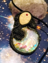 Load image into Gallery viewer, Hecate Statue Figurine Necklace | Hekate Triple Moon Goddess of Witches |agic and Witchcraft | Wiccan Occult Jewelry