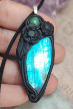 Load image into Gallery viewer, Soul Retrieval Shaman Necklace | Blue Labradorite Pendant | Shamanic Healing Jewelry Tools