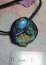 Load image into Gallery viewer, Heart of the Shaman Necklace | Raw Malachite Labradorite Pendant | Shamanic Tools Jewelry