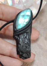 Load image into Gallery viewer, PREORDER Warrior, Black Tourmaline Necklace | Energy and Spiritual Protection Jewelry