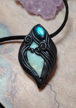 Load image into Gallery viewer, PREORDER Sirian Starseed Necklace | Raw Blue Hemimorphite Specimen Pendant | Sirius Constellation Ascension Jewelry
