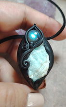 Load image into Gallery viewer, PREORDER Sirian Starseed Necklace | Raw Blue Hemimorphite Specimen Pendant | Sirius Constellation Ascension Jewelry