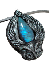Load image into Gallery viewer, Owl Spirit Animal Necklace | Shamanic Crystal Totem Pendant | Wisdom Jewelry