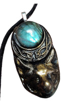 Load image into Gallery viewer, Celtic Wolf Necklace | Spirit Animal Crystal Figurine Pendant | Native American Jewelry