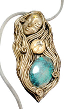 Load image into Gallery viewer, Maat, Egyptian Goddess of Truth Necklace | Lapis Lazuli, Turquoise Pendant| Ancient Egyptian Revival Jewelry