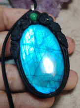 Load image into Gallery viewer, Soul Retrieval Shaman Necklace | Blue Labradorite Pendant | Shamanic Healing Jewelry Tools