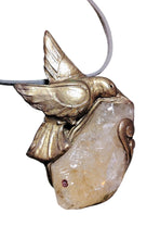 Load image into Gallery viewer, PREORDER The Hummingbird | San Pedro Cactus, Huachuma, Jewelry | Spirit Animal Shamanic Necklace Pendant