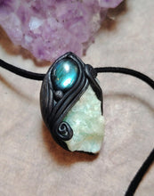 Load image into Gallery viewer, PREORDER Sirian Starseed Necklace | Raw Blue Hemimorphite Specimen Pendant | Sirius Constellation Ascension Jewelry