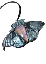 Load image into Gallery viewer, Luna Moth Necklace | Moon Phases Insect Pendant | Wiccan, Occult, Witchy Jewelry
