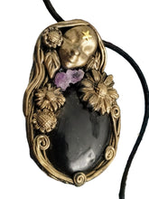 Load image into Gallery viewer, Oshun, Orisha Necklace | African Black Goddess of Love, Beauty and Abundance | Obsidian Yoruba Jewelry