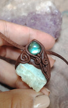 Load image into Gallery viewer, PREORDER Lemurian Starseed Hemimorphite Crystal Necklace | Light Codes Activation Pendant