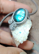 Load image into Gallery viewer, Aurora Borealis Necklace | Angel Aura Quartz Crystal Pendant | Northern Lights Elven Jewelry