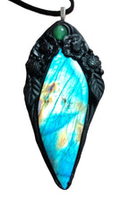 Load image into Gallery viewer, Soul Retrieval Shaman Necklace | Blue Labradorite Pendant | Shamanic Healing Jewelry Tools