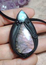 Load image into Gallery viewer, Lemurian, Star Seed Crystal Necklace | Land of Mu Labradorite Awakening Jewelry