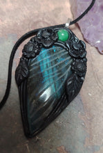 Load image into Gallery viewer, Soul Retrieval Shaman Necklace | Blue Labradorite Pendant | Shamanic Healing Jewelry Tools