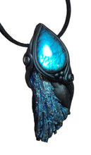 Load image into Gallery viewer, PREORDER Andromedan Starseed Necklace | Aura Blue Kyanite Crystal Pendant | Galaxy Cosmic Origins Jewelry (Copy)