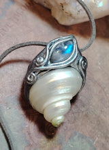 Load image into Gallery viewer, Mermaid Voice, Seashell Necklace Pendant | Sea Witch, Siren, Selkie Crystal Jewelry