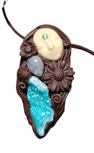 Load image into Gallery viewer, Pachamama Statue Figurine Necklace | Gaia Divine Feminine Goddess Art Jewelry