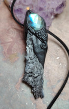 Load image into Gallery viewer, New Dawn, Black Kyanite Labradorite Necklace | Consciousness Awakening Jewelry for the New Earth