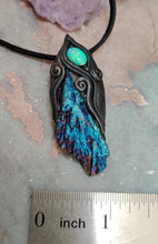 Load image into Gallery viewer, Dragons Breath, Mexican Fire Opal and Aura Kyanite Necklace. Mythical Jewelry