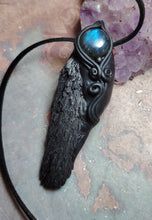 Load image into Gallery viewer, New Dawn, Black Kyanite Labradorite Necklace | Consciousness Awakening Jewelry for the New Earth