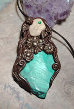 Load image into Gallery viewer, Gaia Earth Goddess Statue Figurine Necklace | Pachamama Divine Feminine Art Jewelry