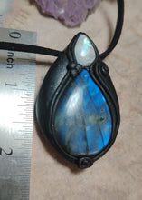 Load image into Gallery viewer, Lemurian, Star Seed Crystal Necklace | Land of Mu Labradorite Awakening Jewelry