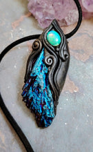Load image into Gallery viewer, Dragons Breath, Mexican Fire Opal and Aura Kyanite Necklace. Mythical Jewelry