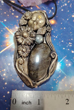 Load image into Gallery viewer, Oshun, Orisha Necklace | African Black Goddess of Love, Beauty and Abundance | Obsidian Yoruba Jewelry