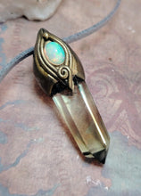 Load image into Gallery viewer, PREORDER Abundance, Citrine Fire Opal Necklace | Manifestation Money Amulet for Prosperity and Positive Energy