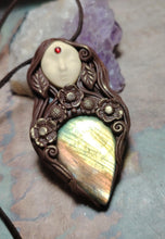 Load image into Gallery viewer, Gaia Divine Feminine Art Jewelry, Earth Goddess Pendant Necklace