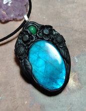 Load image into Gallery viewer, Soul Retrieval Shaman Necklace | Blue Labradorite Pendant | Shamanic Healing Jewelry Tools