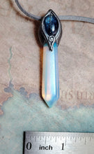 Load image into Gallery viewer, PREORDER Archangel Michael Necklace | Blue Kyanite, Opalite Pendant | High Vibration Spiritual Energy Healing | Guardian Angel Jewelry Gifts for Men and Women