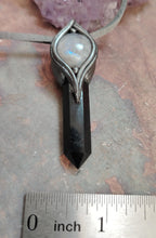 Load image into Gallery viewer, The Shield, Empath Protection Necklace | Moonstone & Obsidian | Reject Evil Eye and Negativity