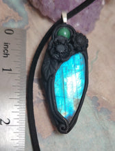 Load image into Gallery viewer, Soul Retrieval Shaman Necklace | Blue Labradorite Pendant | Shamanic Healing Jewelry Tools