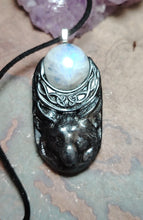 Load image into Gallery viewer, Celtic Wolf Necklace | Spirit Animal Crystal Figurine Pendant | Native American Jewelry