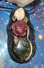 Load image into Gallery viewer, Lilith Necklace, First Feminist Statue Figurine Pendant. Dark Goddess, Divine Feminine Occult Jewelry